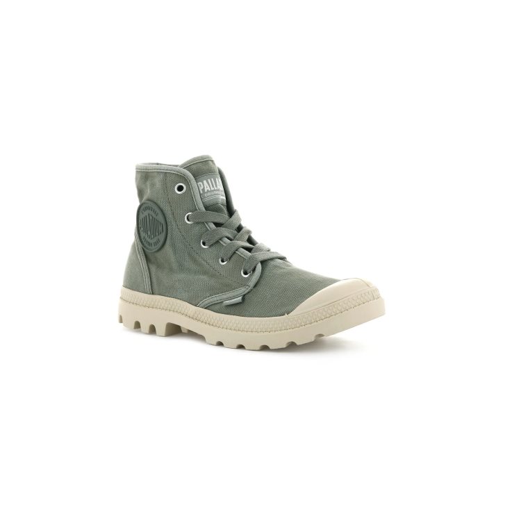 Palladium Pampa Hi Women's Boots Olive | UK L907-RCP